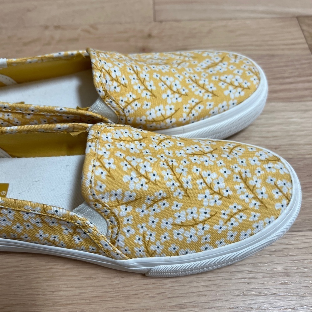 Keds Women’s Yellow Floral Double Decker Slip on Sneakers 6 - Picture 11 of 12
